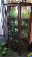 Curved Glass China 58" X 38" X14", no contents