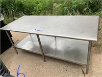 36 x 84 Stainless Prep Table w/ 2 Drawers