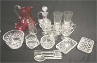 Group crystal & glass tableware pieces