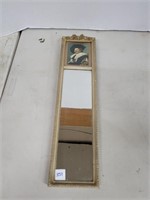 Wood Framed Mirror with Picture Slot