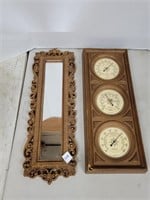 BoHo Rectangle Mirror and Barometer