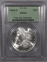 1904-O Morgan Silver Dollar PCGS MS64 OGH Chip