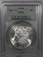 1884-CC Morgan Dollar PCGS MS64 OGH