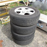 SET OF 4 225/65R17 TIRES & RIMS-TOYOTA