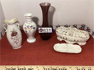 Decorative China and vases- assorted floral