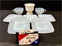 White/Milk Glass Plates & Cups