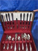 William Rogers cutlery set in case