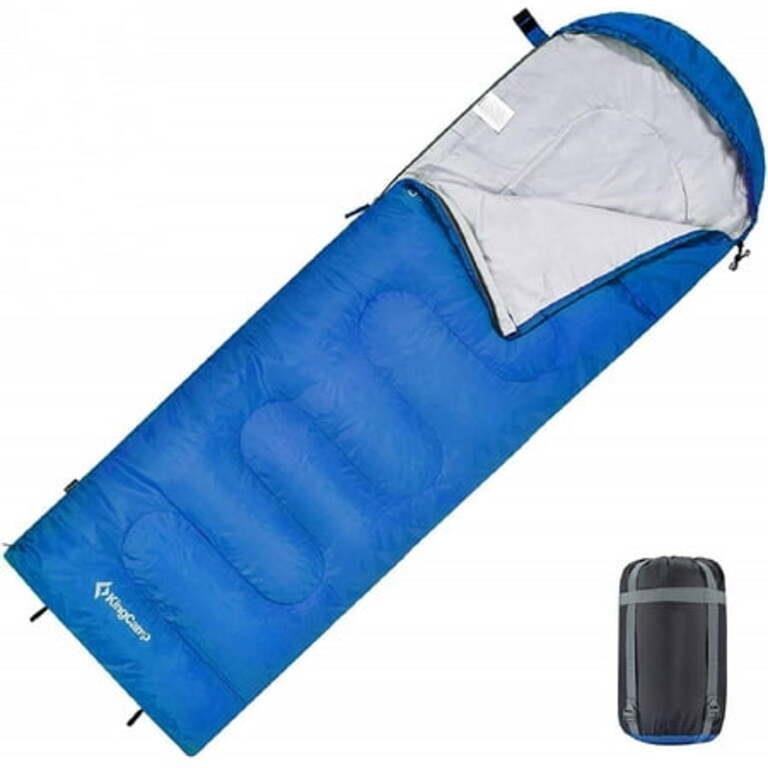 KingCamp 3-Season Waterproof Sleeping Bag Blue