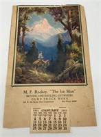 M.F.Rockey The Ice Man 1931 Calendar