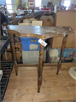 Vintage Entry table- approx 24" t x 24" w x 
12"