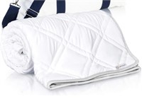 WEIGHTED COOLING BLANKET 92 X 108 WHITE
