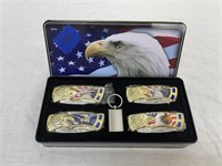 4 Piece Eagle Knife Set