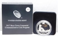 2017 Boys Town Proof Silver Dollar with COA and