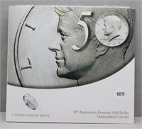 50th Anniversary Kennedy Half Dollar UNC Set.