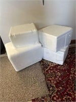 4 Styrofoam Coolers Various Sizes