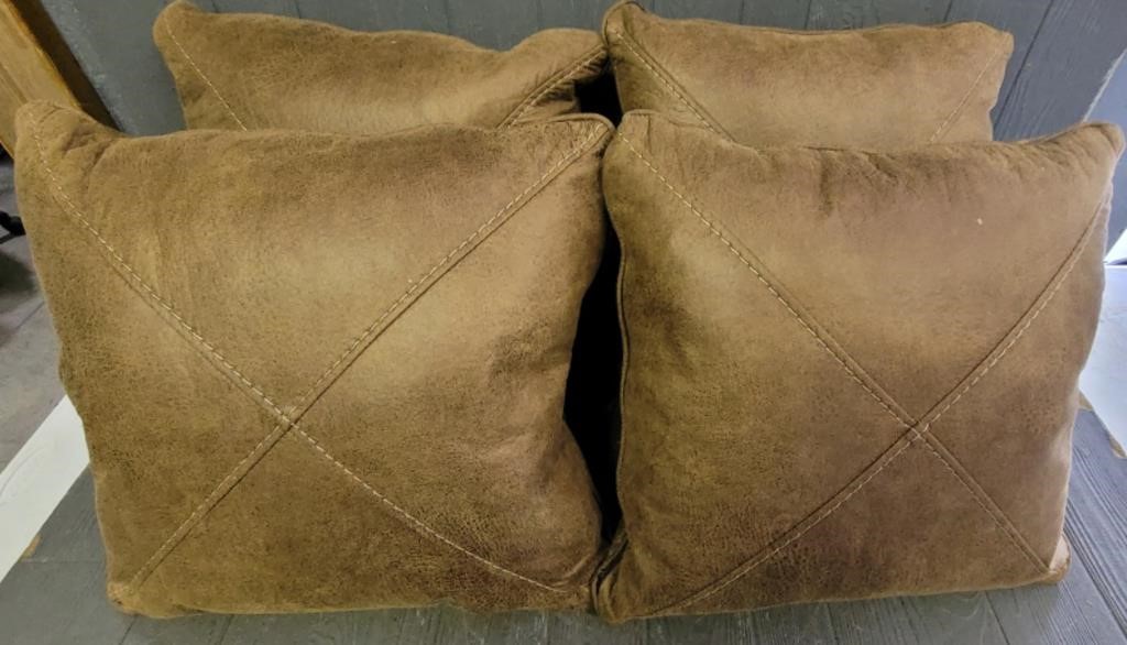 (4) Over Sized High End Couch Throw Pillows