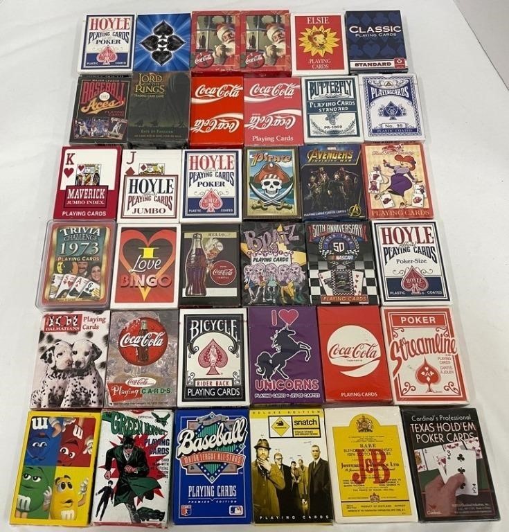 36 Sealed Decks of Playing Cards