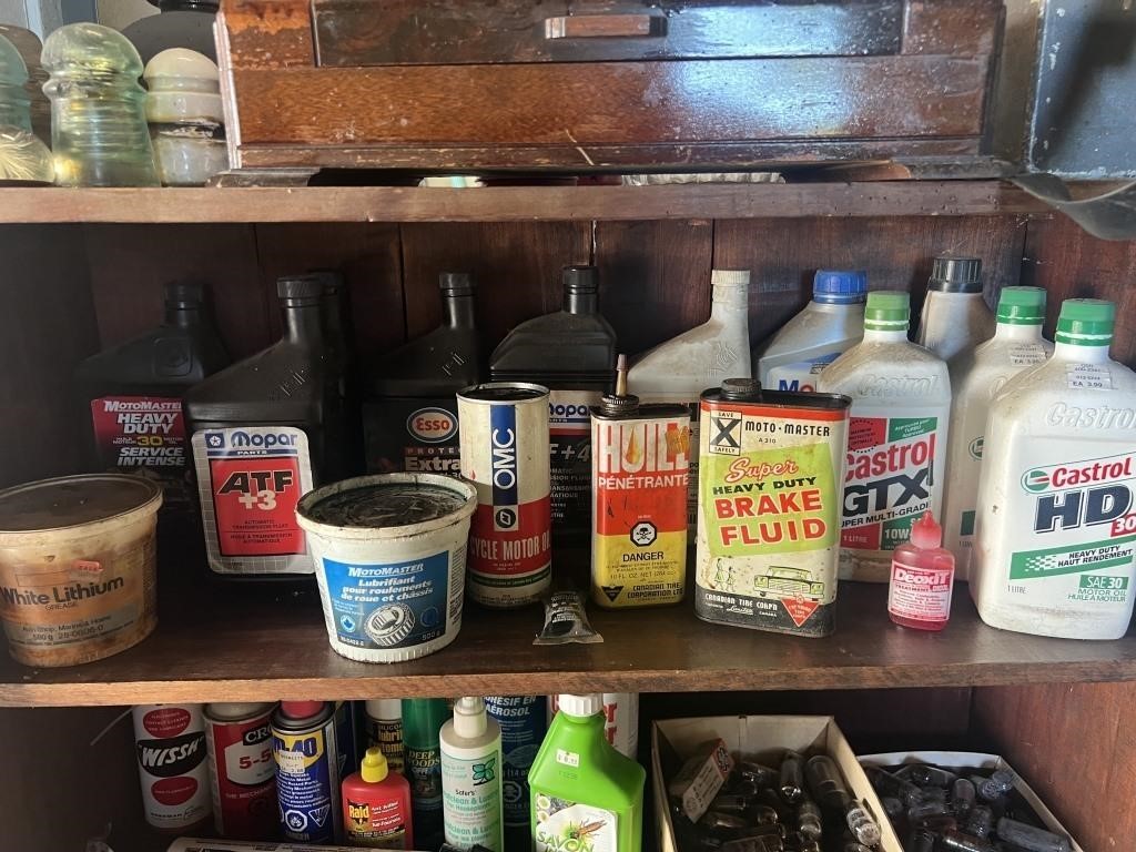 Misc. Oils and Lubricants on Shelf