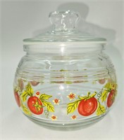 KIG Clear Glass Canister Jar Tomato Design