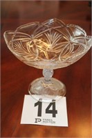 Footed Glass Dish (7")