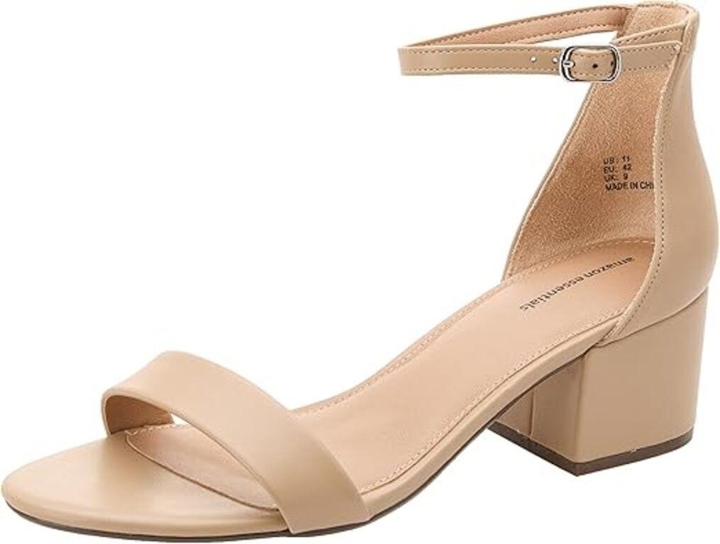 Amazon Essentials Women's Two Strap Heeled Sandal