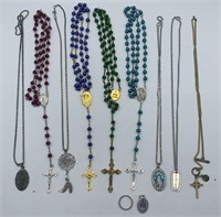 Lot of Religious Costume Jewelry incl. Rosaries