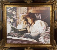 M. BYERS MOTHER DAUGHTER LITHOGRAPH