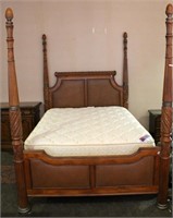 TOMMY BAHAMA STYLE SOLID WOOD 4 POST QUEEN BED
