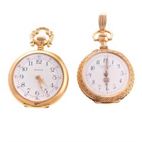 A Pair of Lady's Pocket Watches in Gold