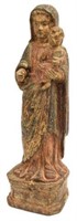 CONTINENTAL CARVED RELIGIOUS SANTO MADONNA & CHILD