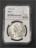 1902-O Morgan Silver Dollar NGC 62