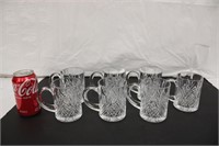 7 Lead Crystal Cut Mugs