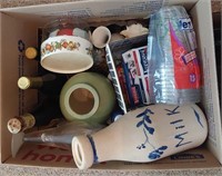 box of miscellaneous items