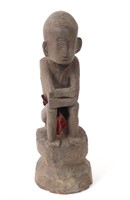 Philippines Wood Carved Seated Bulul Rice God