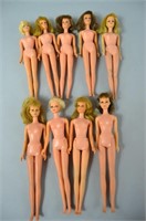 9pc Vtg Barbie Francie Dolls
