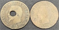1856 France coins