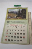 1947 Calendar Polk Sanitary Milk Co. Indianapolis