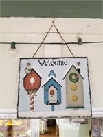 PAINTED  SLATE BIRDHOUSE