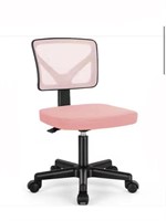 PINK OFFICE CHAIR MESH BACK ADJUSTABLE HEIGHT