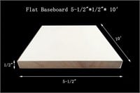(240) LF Solid Wood Flat Baseboard