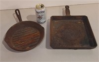 Two Cast Iron Pans