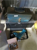 2 metal toolboxes,makita cordless drill