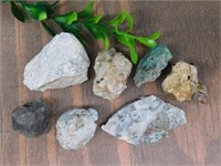 MIXED ROUGH LOT ROCK STONE LAPIDARY SPECIMEN