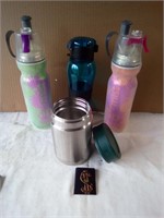 (1) Stanley Thermos & (3) Water Bottles