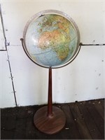 Vintage World Globe w/ Stand 32" High