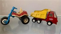 1970's Tonka 5" Dump Truck & Trike