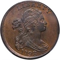 1C 1798 2ND HAIR STYLE PCGS MS64BN CAC