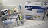 Brother LX3817 Sewing Machine, 2 Tubs Supplies