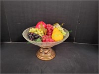 Fruit Bowl w/ Faux Fruit