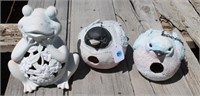 Yard Art - Ceramic Bird Feeders / Garden Frog